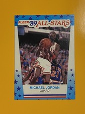 1989-90 Fleer All-Star Sticker Michael Jordan #3 🔥💎  Bulls White Sox Goat