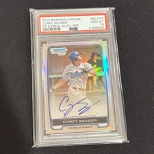 2012 Bowman Chrome Corey Seager Auto Autograph Rookie *PSA 10 GEM MINT Refractor