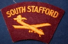 GENUINE GLIDER BORNE SOUTH STAFFORD REGIMENT SHOULDER BADGE POST WW2 PATCH