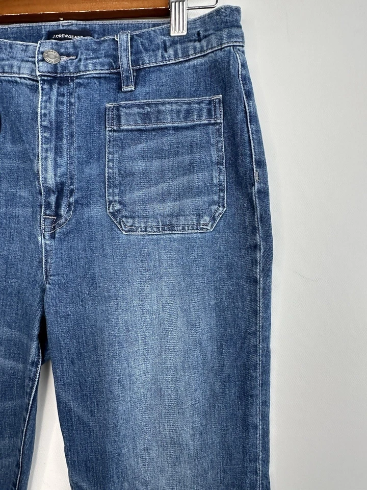 J Crew Full Length Demi Boot Denim Jeans Womens Size 30 Tall x 34 Inseam - Image 4 of 4