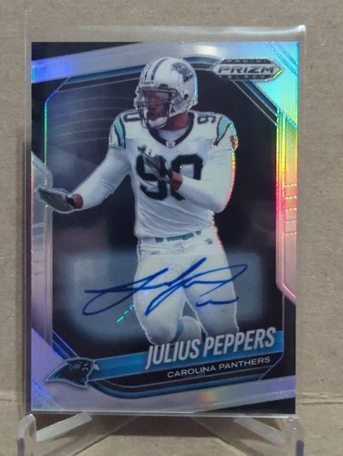 2025 Panini Prizm Black Autographs Prizms Silver #17 Julius Peppers