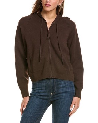 525 America Luxe Zip Front Hoodie Women's Brown M