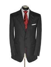 Brioni Sakko Gr. 54 Kaschmir 3roll2 Dunkelgrau Grau Kissing Buttons ca. 6129 €