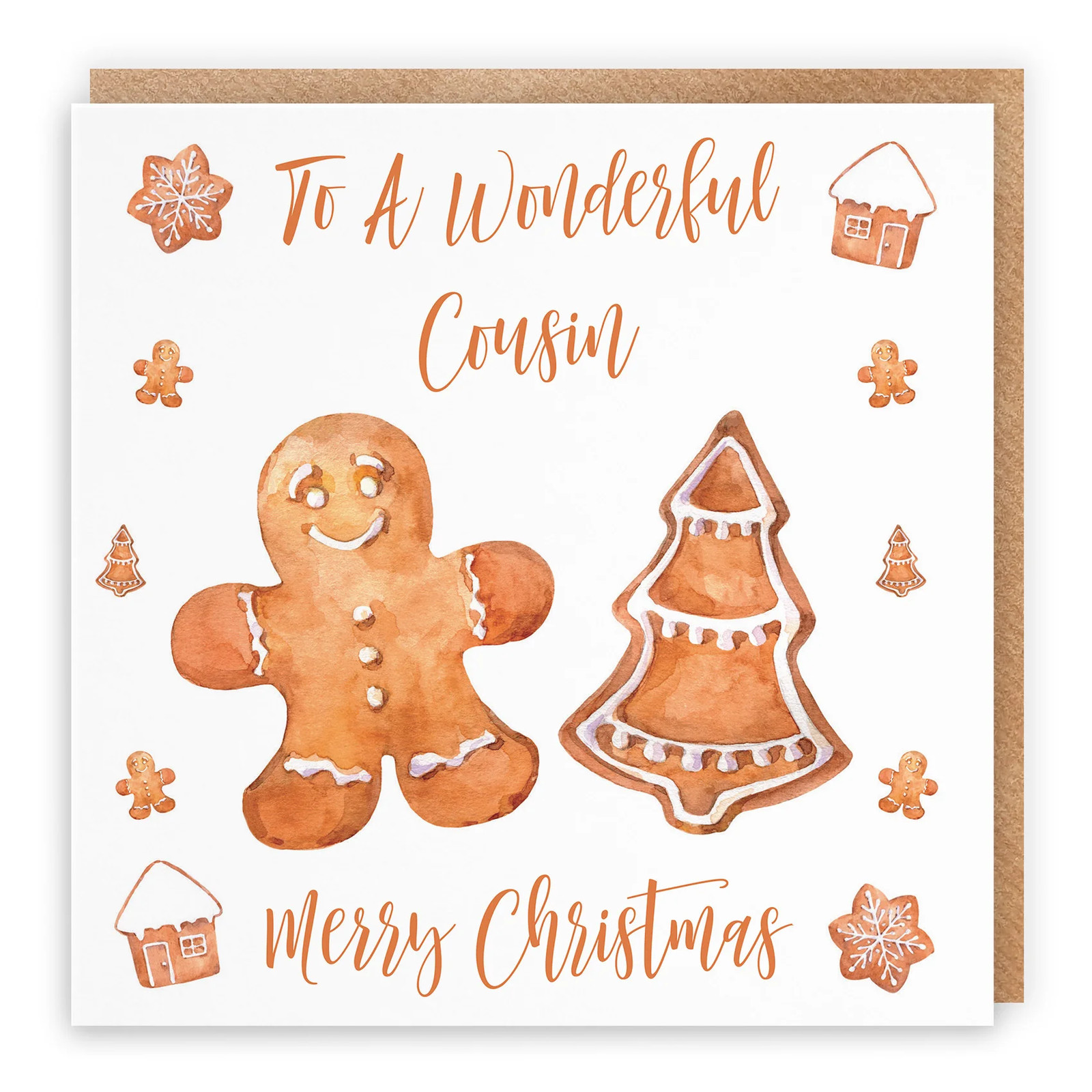 Cousin Christmas Card Gingerbread