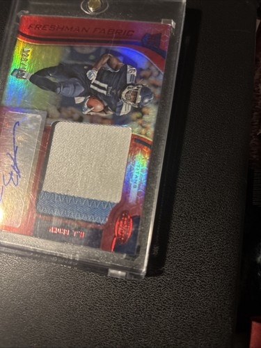 Certifié Panini 2019 - Tissu Freshman Signatures A.J. Miroir marron #209 rouge... - Photo 8/10