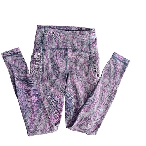 Lululemon Swift Speed High-Rise Tight 28" Dimensional Sonic Pink Multi Size 2 - Picture 4 of 9