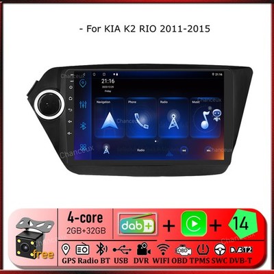 9''Android 14 Autoradio GPS Navigation Carplay DAB WIFI for KIA K2 RIO 2011-2015
