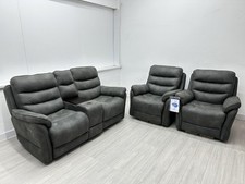 LA-Z-BOY ‘Anderson’ 2 Seater + 2x Armchair Power Recliner Suede Leather Sofas
