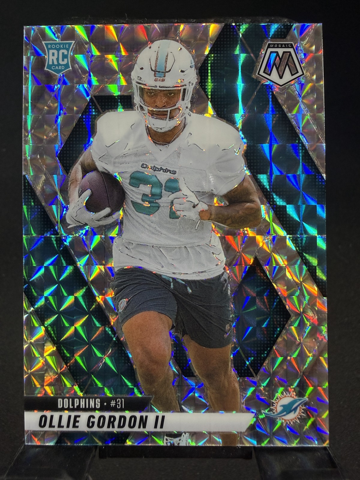 2025 Panini Mosaic #310 Ollie Gordon II Mosaic Peacock RC,Prizm