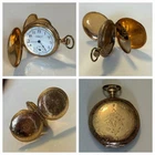Antique Seaside Waltham 14k Gold Hunter Case Pocket Watch Sz. 0s For Parts