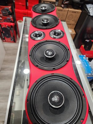 Universal 39  Sound Bar Pod 4x8  Midrange (Wood and Fabric) for Audio  Speakers