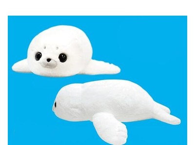 Amuse Fluffy Seal Baby Big Omochi-chan Plush Toy Total Length 54cm 703422