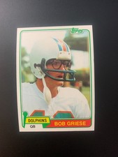 1981 Topps Bob Griese #482 card