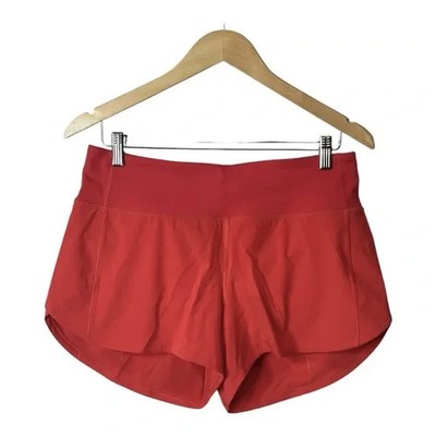 Lululemon Speed Up Mid-Rise Carnation Red Shorts 4-inch inseam, Size 4 Tall New