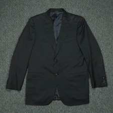 Ermenegildo Zegna Blazer Mens 42R Black Wool Multiseason Pockets Menswear
