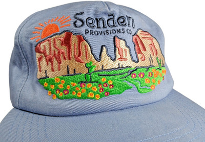 Sendero Provisions Co. Embroidered Blue Desert Sedona Scene Snapback Hat Cap