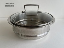 LE CREUSET STAINLESS STEEL STEAMER & LID - GREAT CONDITION