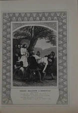 Antique Religious Art Christ Heal a Demoniac 1860 Christianity Original History