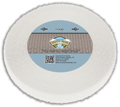 Country Brook Design  White Sew On Loop Only (1 inch, 10 yards)