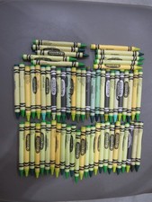 60 New Crayola Crayons Binney Smith Green Mixture Lot Melt Down Art Projects