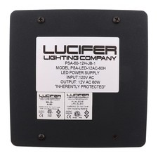LUCIFER LIGHTING PSA-LED-12AC-60H PSA-60-12H-JB-1 TRANSFORMER, 12VAC 60W OUTPUT