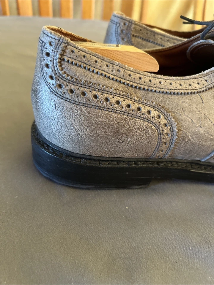 Allen Edmonds «McTavish» Оксфорд серый кожаный мужской размер 15 D изящный - Изображение 3 из 4