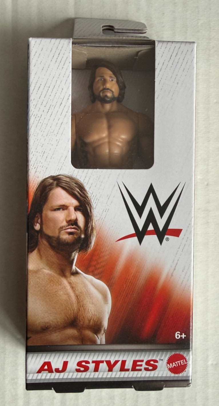 New IN BOX Mattel AJ Styles WWE Wrestling Action Figure 6"