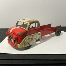 Vintage 1950s Marx Toys Dodge Metal Truck - Red White Paint