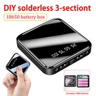 DIY 18650 Power Bank Shell Kit – 3-Cell, No-Solder, Dual USB/Type-C