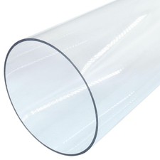 Round Clear Rigid Tubing Pipe 3.78 Inch ID x 4 Inch OD x 12 Inch Length