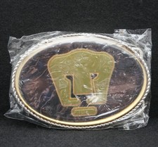 WC13150 NOS AWESOME VINTAGE 1990s LOGO FASHION ARTWORK SILVERTONE BELT BUCKLE