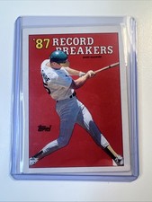 1987 Topps Error Card Mark McGwire 87 Record Breakers #3 EX+