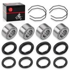 Front & Rear Wheel Bearings + Seals Kit For Arctic Cat 250 300 400 500 1998-2004