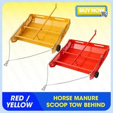 Horse Manure Scoop Tow Behind 2 in 1 Manure Collector & Horse Paddock Cleaner