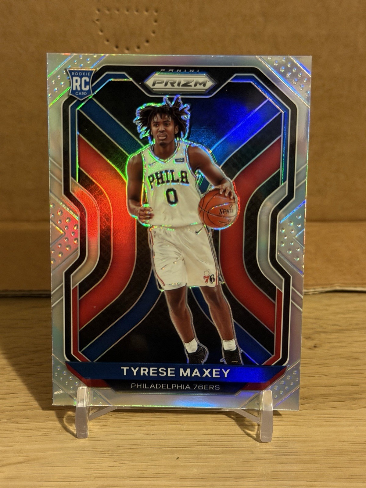 2020-21 Panini Prizm Tyrese Maxey #256 Silver Prizm (RC)