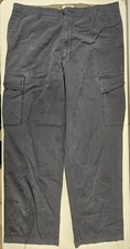 VTG Old Navy Baggy Wide Leg OG Army Paratrooper Cargo Pants Blue Size 38x32