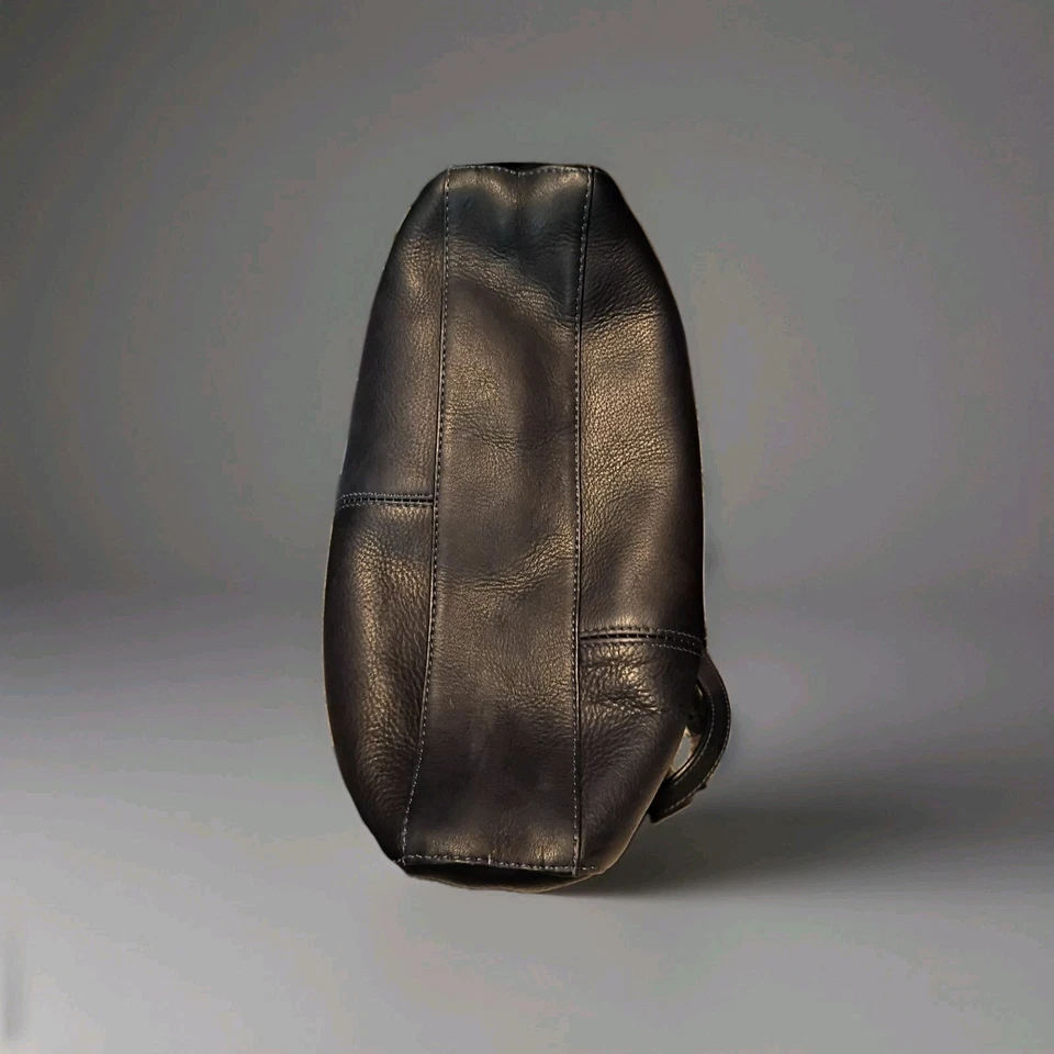 Bolso Shopper Le Donne Cuero Abeto Negro | Cuero Colombiano Grano Completo Foto 3 de 4