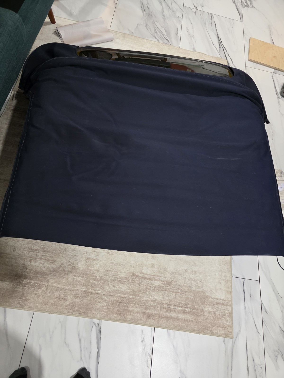 Aston Martin DB7 Volante Convertible Top - Blue/Tan