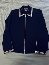 St John Sport By Marie Gray Studded Jacket Sz S Made In USA