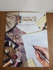 Sewing with Nancy Viewer Hints #11 Booklet by Nancy Zieman 15 Pages