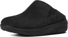 fitflop® Women's 8 LOAFF™ Suede Clogs in Black - $120