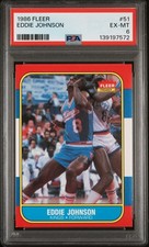1986-87 Fleer #51 Eddie Johnson PSA 6