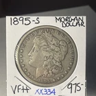 VERY RARE DATE 1895 s  MORGAN DOLLAR VERY NICE VERY FINE +++ XX334