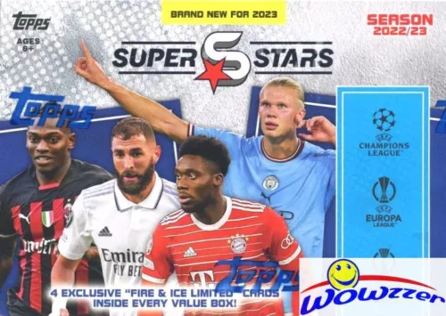 2022/23 Topps UEFA SUPERSTARS EXCLUSIVE HUGE Blaster Box-FIRE & ICE PARALLELS!