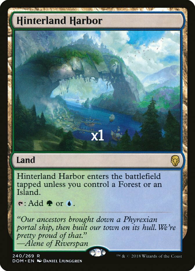 Hinterland Harbor 1x FOIL DOM MTG Dominaria Rare MINT green blue land Hinterland Harbor 1x FOIL DOM MTG Dominaria Rare MINT green blue land