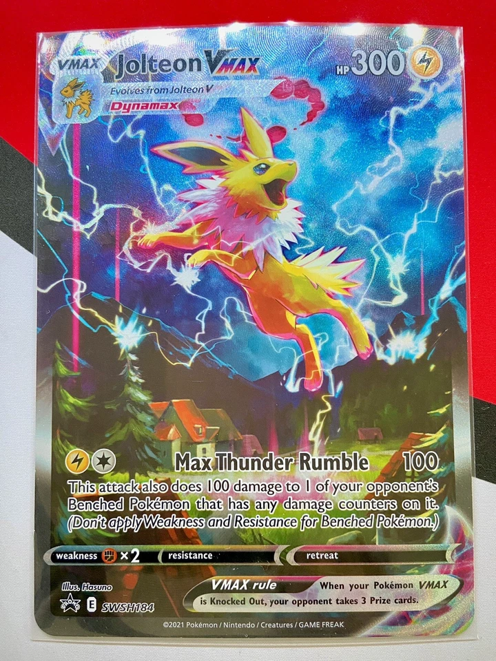 JUMBO Oversized Jolteon VMAX Card Alt Art SWSH184 Pokémon Premium Collection NM - Image 3 of 3
