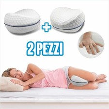 2 X CUSCINO PER GAMBE MEMORY FOAM SUPPORTO ORTOPEDICO GINOCCHIA SCHIENA LAVABILE