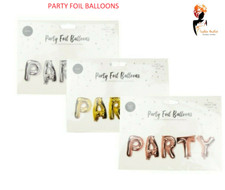 FOIL REUSABLE BALLOON PARTY LETTER WORD BANNER Kid Adult Birthday Wedding Decor 