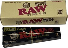 RAW Double Shot King Size Two Cone Filler New Release  Free Shipping 