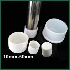 Tapa de extremo de plástico redonda tapas blancas tubo PVC tapa cubierta tapa Ø10 mm - 50 mm